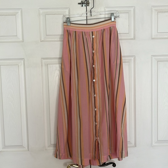 Xirena Teagan Skirt in Villa long striped cotton - Picture 1 of 8